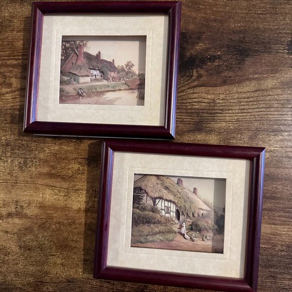 Vintage Pair of John Ellam Studios Framed De'coupage Art - Picture 2 of 15